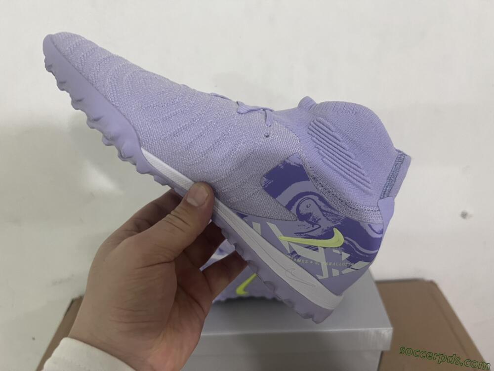 Nike Phantom Luna Elite TF High-Tops Football Shoes - Purple/Yellow/White