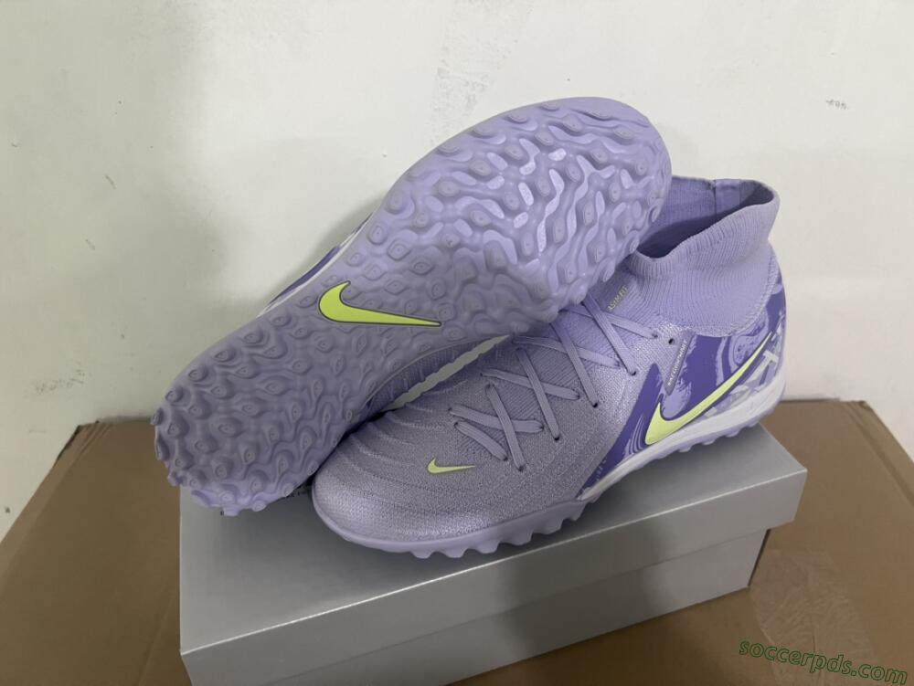 Nike Phantom Luna Elite TF High-Tops Football Shoes - Purple/Yellow/White