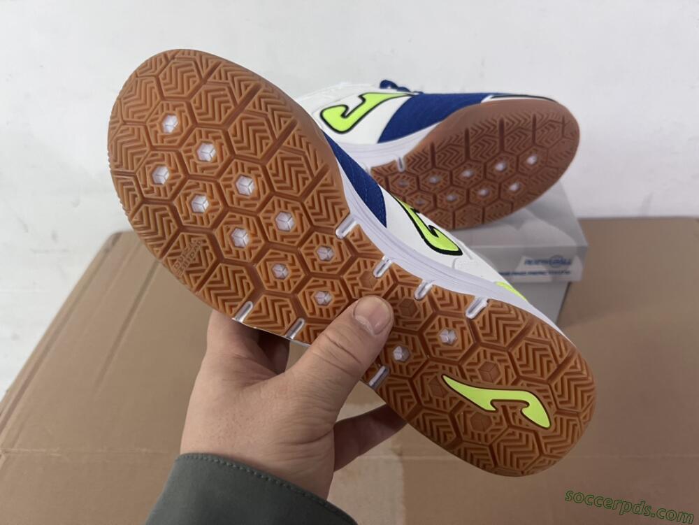 Joma Top Flex 920 IC Low-Tops Football Shoes - White/Blue/Yellow