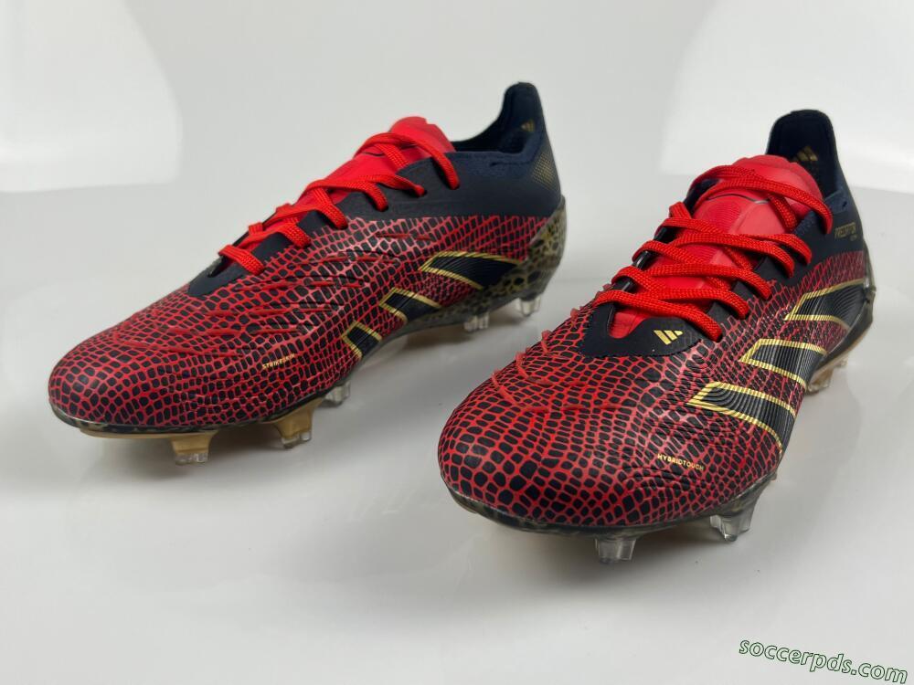 Adidas Predator Elite FG Low-Tops Football Boots - Black/Red/Gold