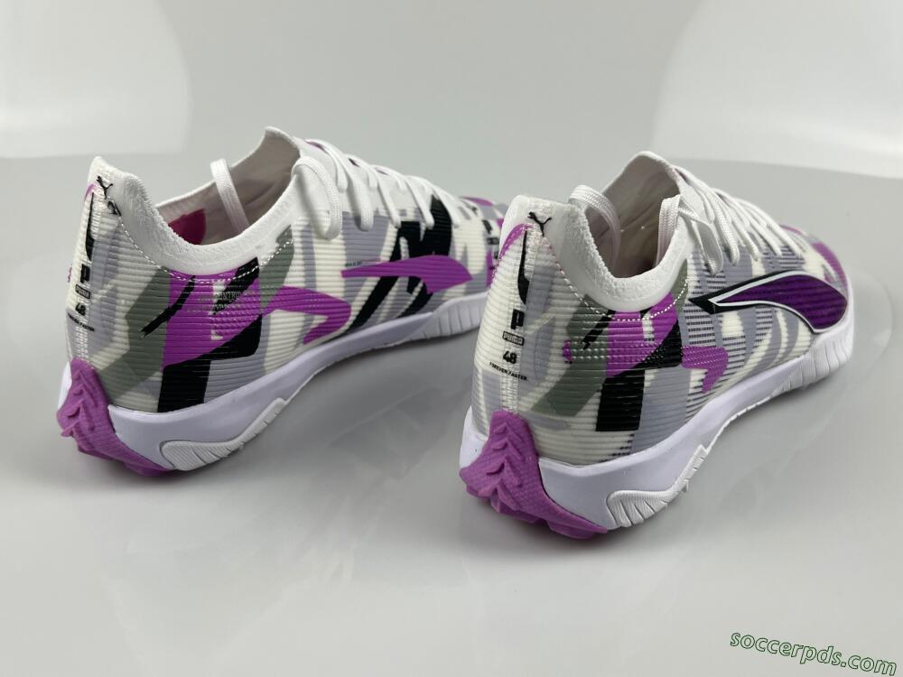 Puma Ultra Ultimate TF Low-Tops Football Shoes - White/Purple/Black