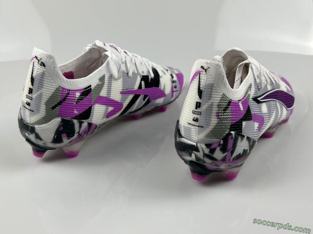 Puma Ultra Ultimate FG Low-Tops Football Boots - White/Purple/Black