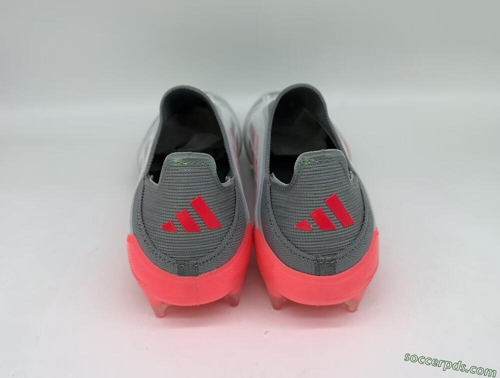 Adidas F50 Elite Laceless FG Low-Tops Football Boots - White/Silver/Red