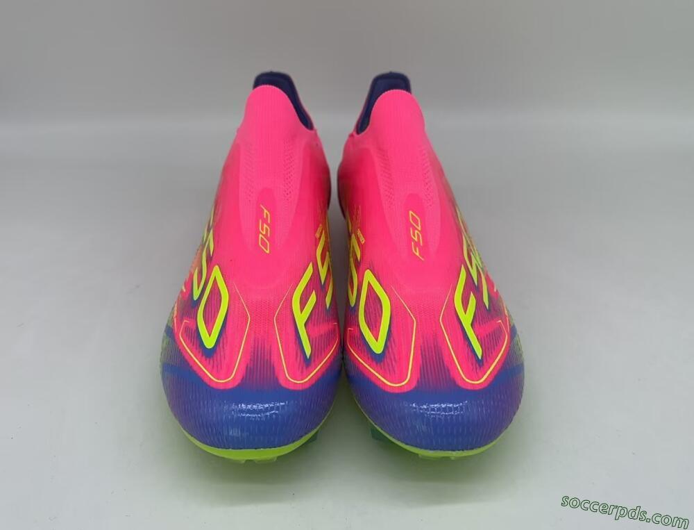 Adidas F50 Elite Laceless FG Low-Tops Football Boots - Red/Yellow/Blue