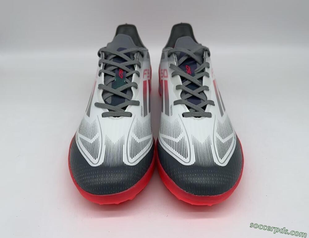 Adidas F50 Pro TF Low-Tops Football Shoes - White/Silver/Red