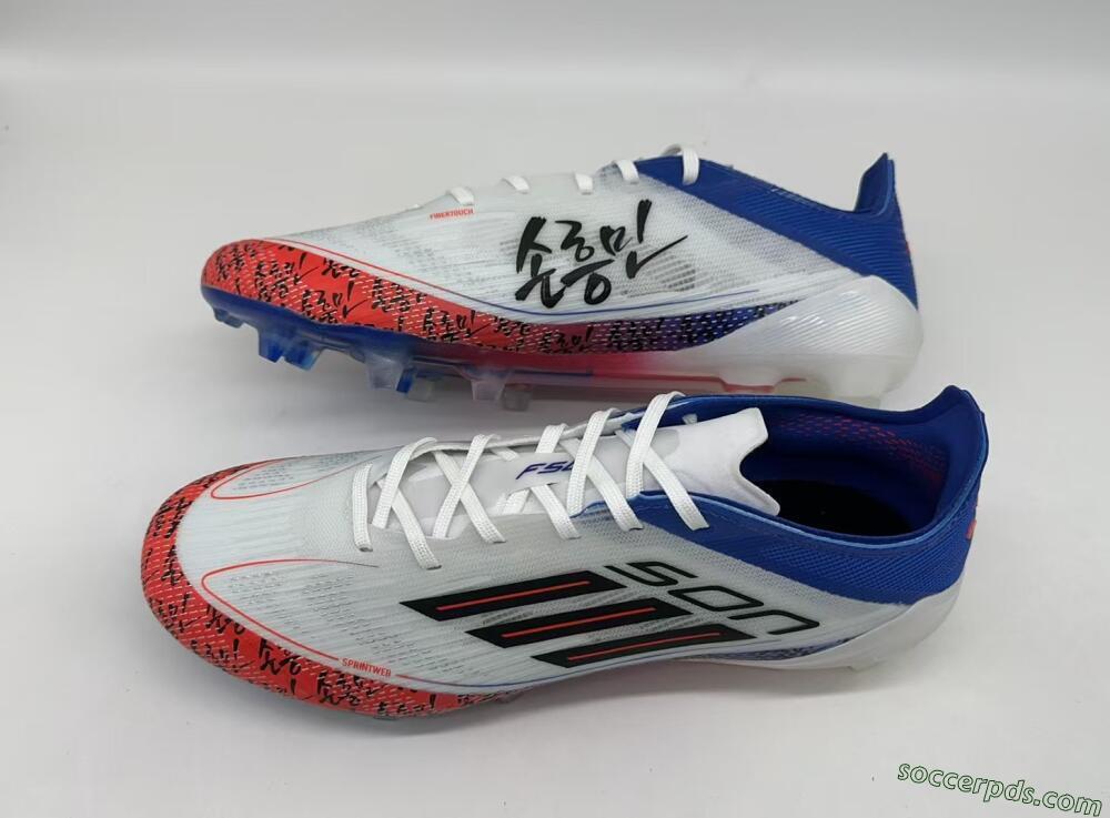Adidas F50 Elite FG Low-Tops Football Boots - White/Red/Blue