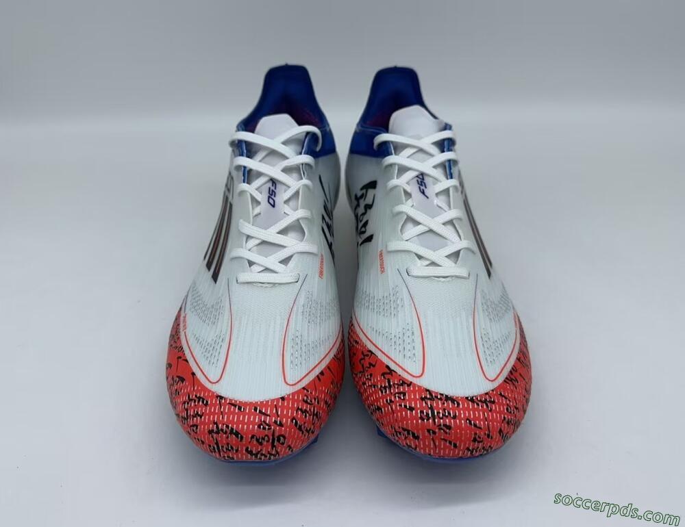 Adidas F50 Elite FG Low-Tops Football Boots - White/Red/Blue