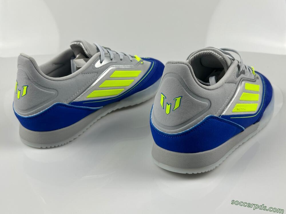Messi x Adidas F50 Elite IC Low-Tops Football Shoes - Grey//Yellow/Blue