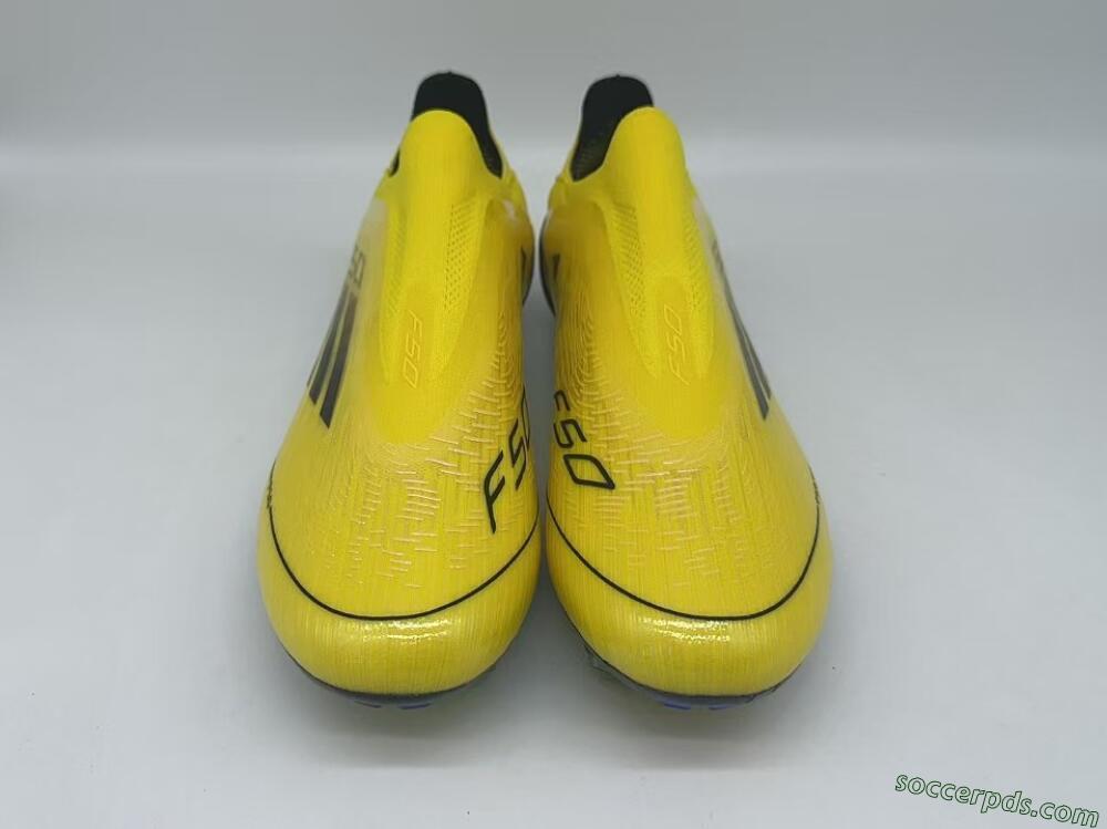 Adidas F50 Elite Laceless FG Low-Tops Football Boots - Yellow/Black/Gold