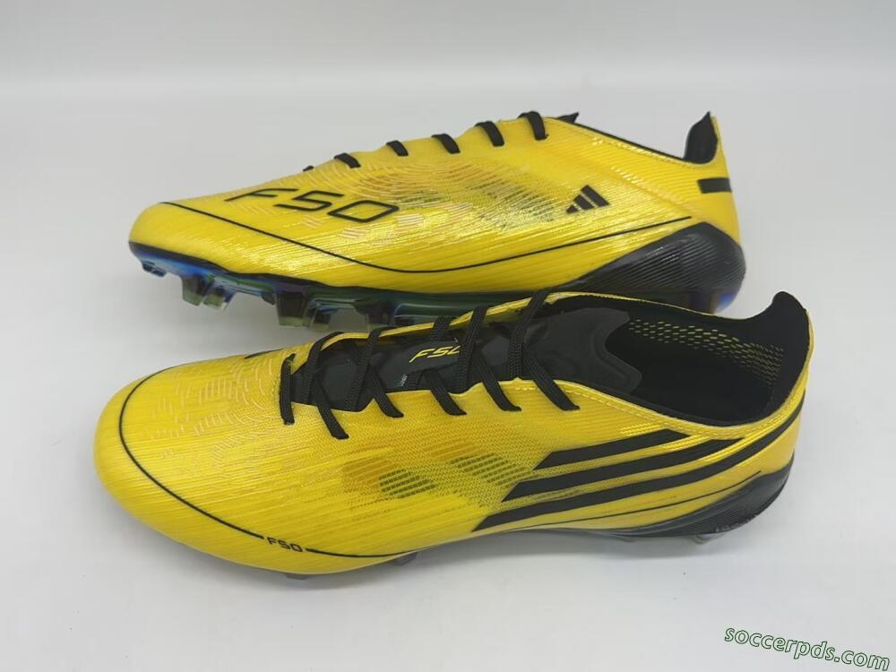 Adidas F50 Elite FG Low-Tops Football Boots - Yellow/Black/Gold