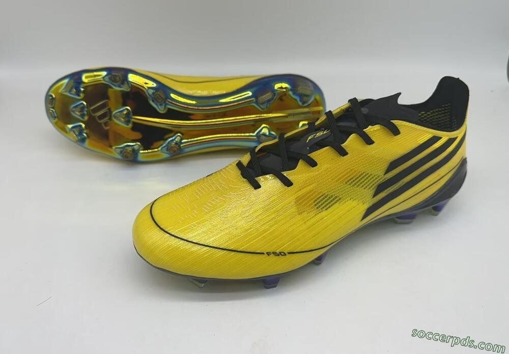 Adidas F50 Elite FG Low-Tops Football Boots - Yellow/Black/Gold