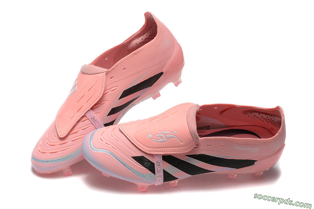 Adidas Predator Elite Foldover Tongue 25 FG Low-Tops Football Boots - Pink/Black/Silver 6