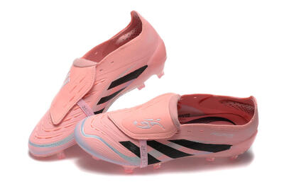 Adidas Predator Elite Foldover Tongue 25 FG Low-Tops Football Boots - Pink/Black/Silver