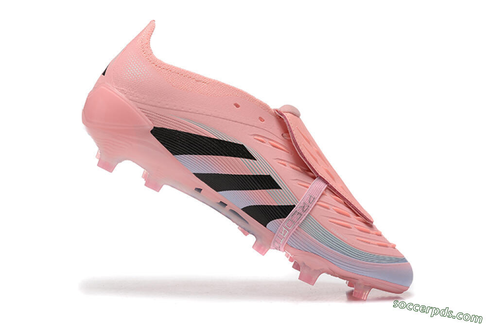 Adidas Predator Elite Foldover Tongue 25 FG Low-Tops Football Boots - Pink/Black/Silver 7