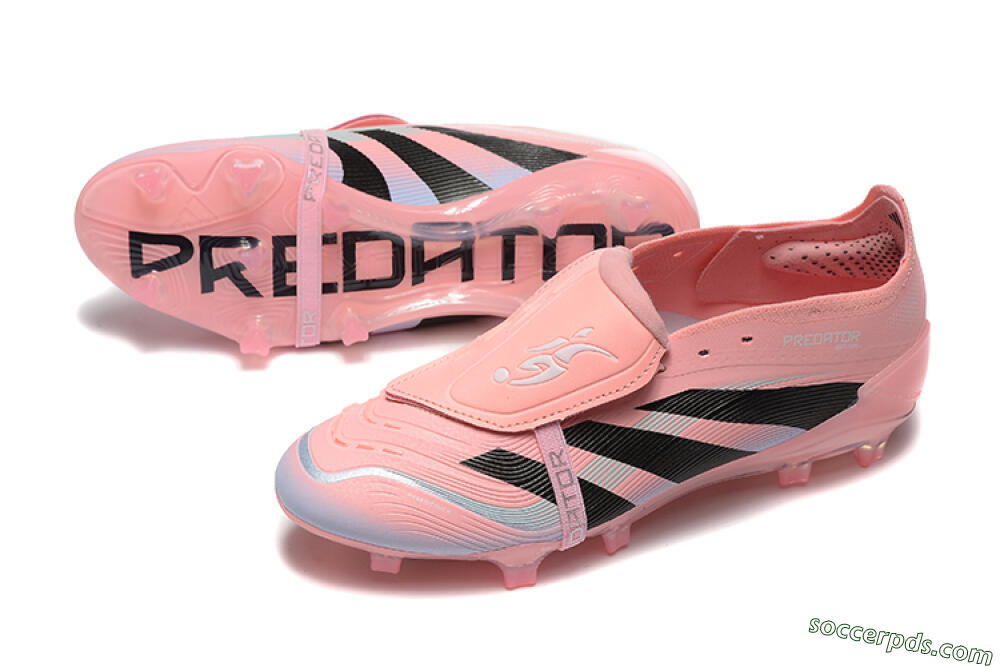 Adidas Predator Elite Foldover Tongue 25 FG Low-Tops Football Boots - Pink/Black/Silver 3