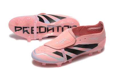 Adidas Predator Elite Foldover Tongue 25 FG Low-Tops Football Boots - Pink/Black/Silver
