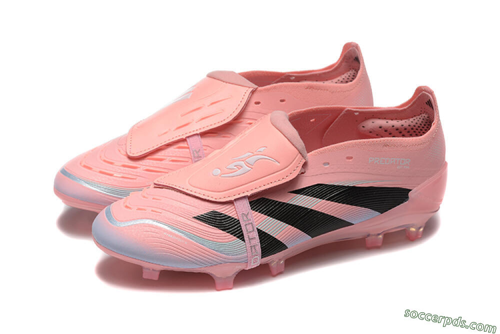 Adidas Predator Elite Foldover Tongue 25 FG Low-Tops Football Boots - Pink/Black/Silver 5