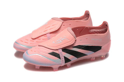 Adidas Predator Elite Foldover Tongue 25 FG Low-Tops Football Boots - Pink/Black/Silver