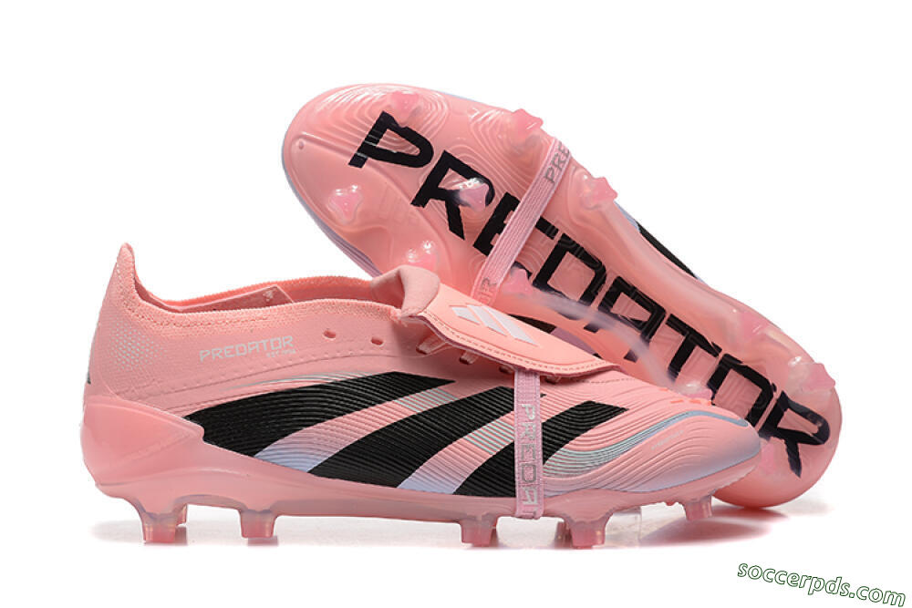Adidas Predator Elite Foldover Tongue 25 FG Low-Tops Football Boots - Pink/Black/Silver 1