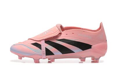 Adidas Predator Elite Foldover Tongue 25 FG Low-Tops Football Boots - Pink/Black/Silver