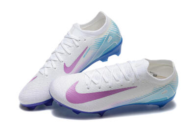 Nike Air Zoom Mercurial Vapor 16 Elite FG Low-Tops Football Boots - White/Purple/Blue