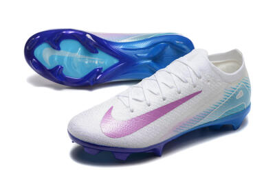 Nike Air Zoom Mercurial Vapor 16 Elite FG Low-Tops Football Boots - White/Purple/Blue