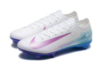 Nike Air Zoom Mercurial Vapor 16 Elite FG Low-Tops Football Boots - White/Purple/Blue