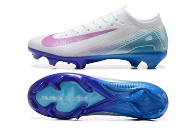 Nike Air Zoom Mercurial Vapor 16 Elite FG Low-Tops Football Boots - White/Purple/Blue
