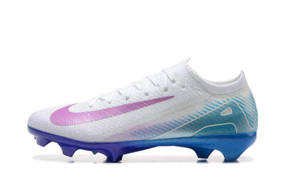 Nike Air Zoom Mercurial Vapor 16 Elite FG Low-Tops Football Boots - White/Purple/Blue
