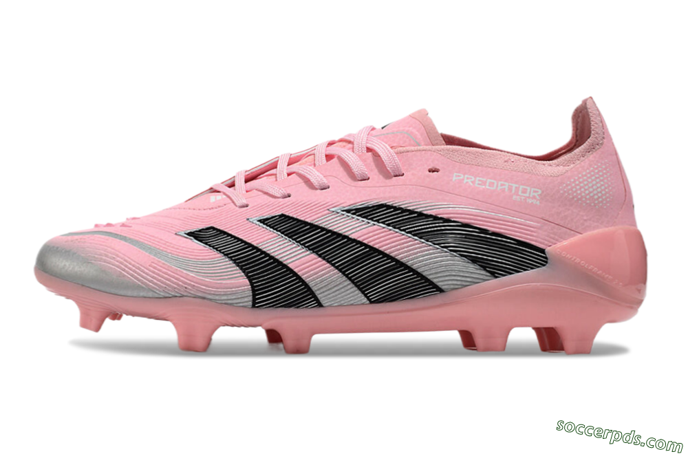Adidas Predator Elite 25 FG Low-Tops Football Boots - Pink/Black/Silver 2