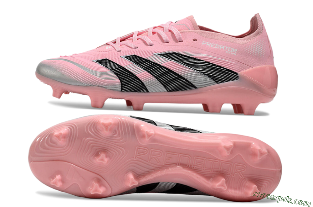 Adidas Predator Elite 25 FG Low-Tops Football Boots - Pink/Black/Silver 0