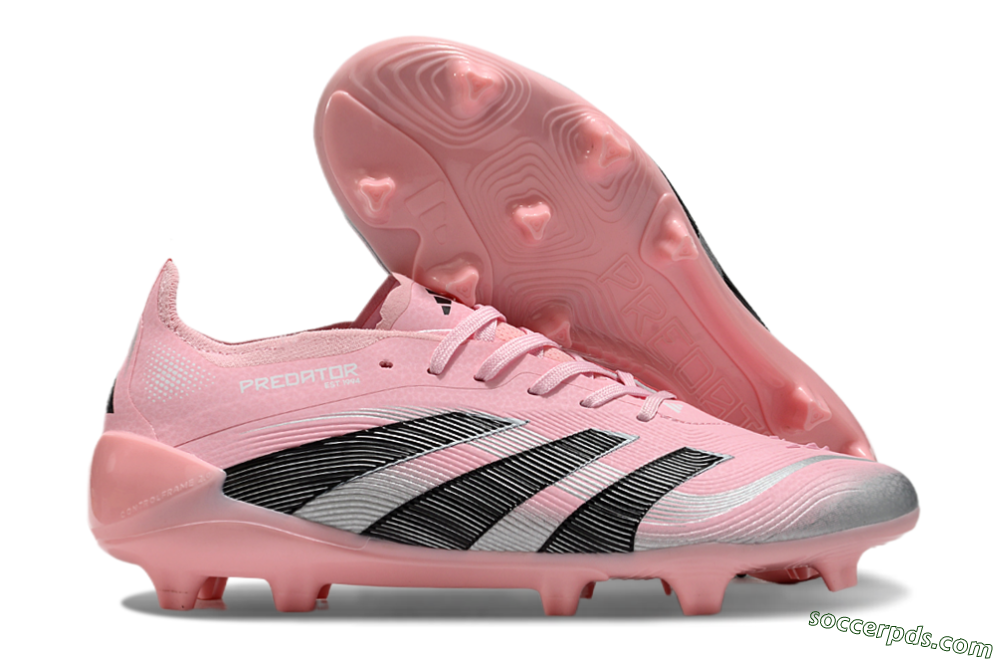 Adidas Predator Elite 25 FG Low-Tops Football Boots - Pink/Black/Silver 1