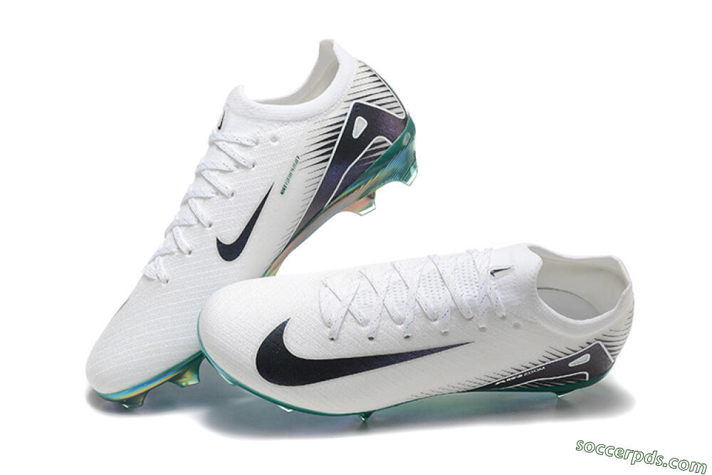 Nike Air Zoom Mercurial Vapor 16 Elite FG Low-Tops Football Boots - White/Black/Gold 6