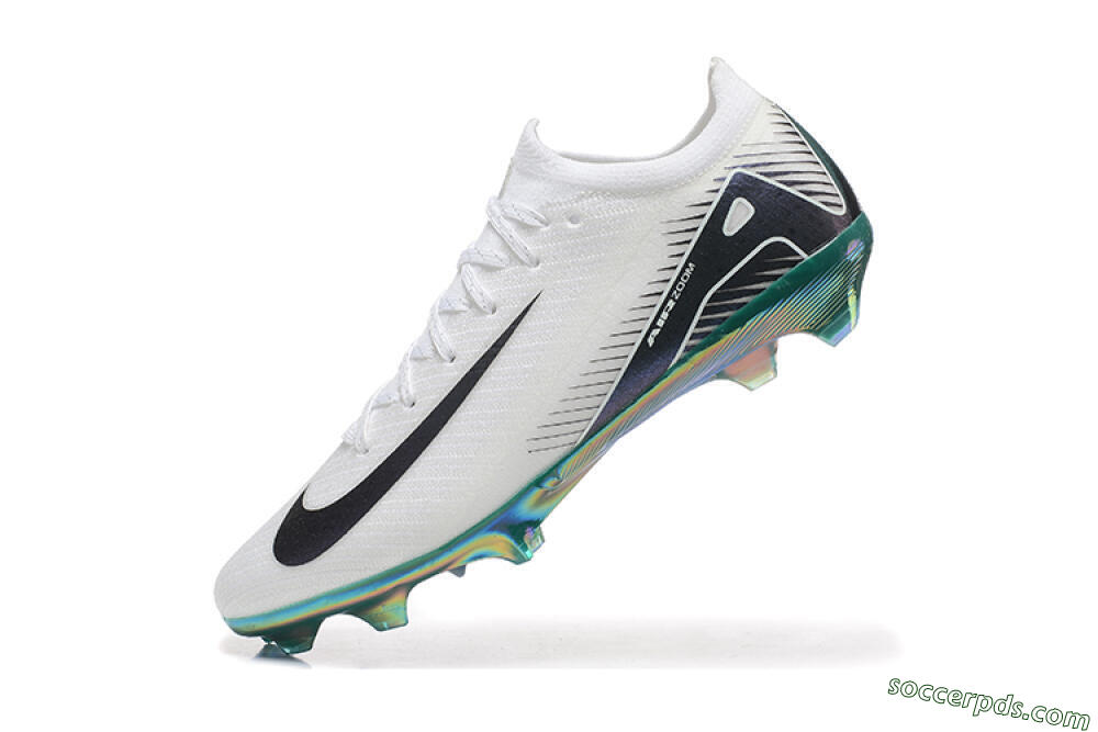 Nike Air Zoom Mercurial Vapor 16 Elite FG Low-Tops Football Boots - White/Black/Gold 8