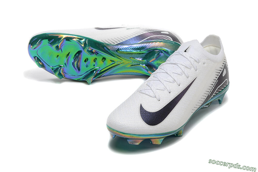Nike Air Zoom Mercurial Vapor 16 Elite FG Low-Tops Football Boots - White/Black/Gold 3