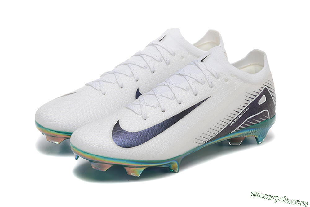 Nike Air Zoom Mercurial Vapor 16 Elite FG Low-Tops Football Boots - White/Black/Gold 5