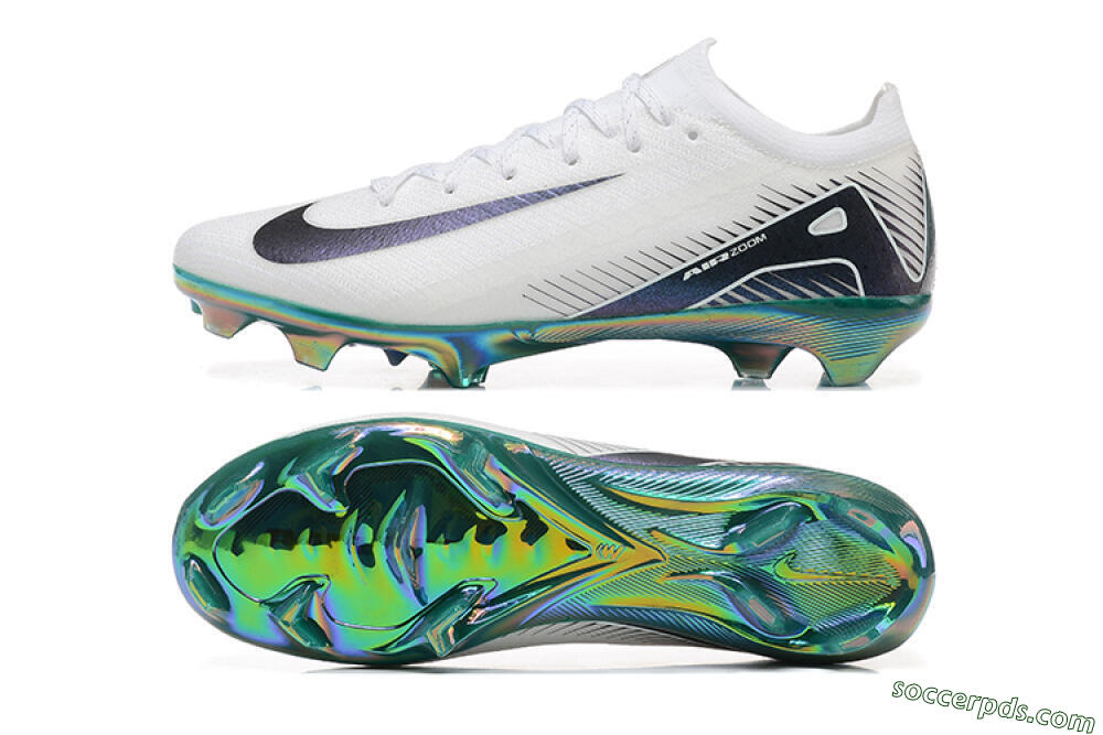 Nike Air Zoom Mercurial Vapor 16 Elite FG Low-Tops Football Boots - White/Black/Gold 0