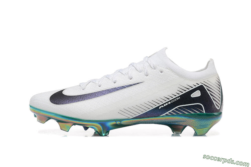 Nike Air Zoom Mercurial Vapor 16 Elite FG Low-Tops Football Boots - White/Black/Gold 2