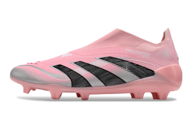 Adidas Predator Elite 25 Laceless FG Low-Tops Football Boots - Pink/Black/Silver