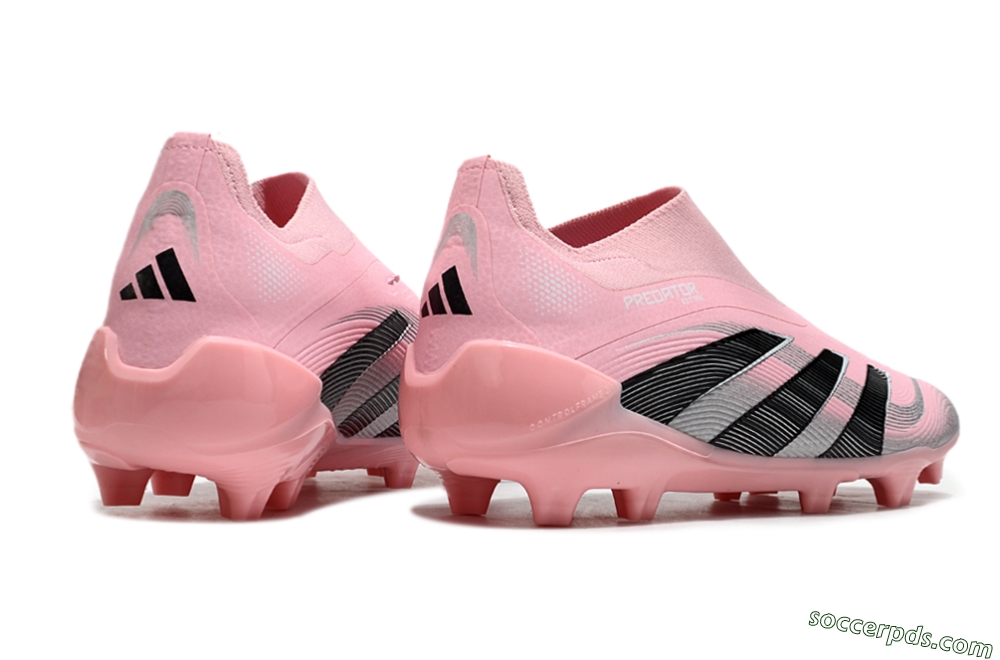 Adidas Predator Elite 25 Laceless FG Low-Tops Football Boots - Pink/Black/Silver 6