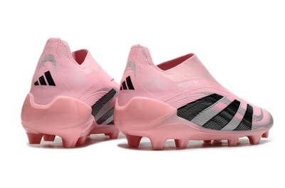 Adidas Predator Elite 25 Laceless FG Low-Tops Football Boots - Pink/Black/Silver