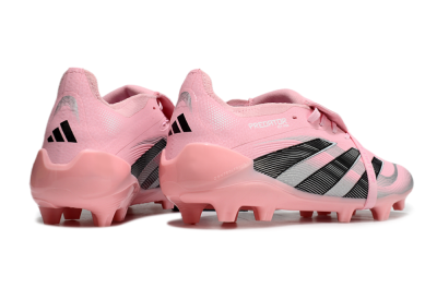 Adidas Predator Elite Foldover Tongue FG Low-Tops Football Boots - Pink/Black/Silver