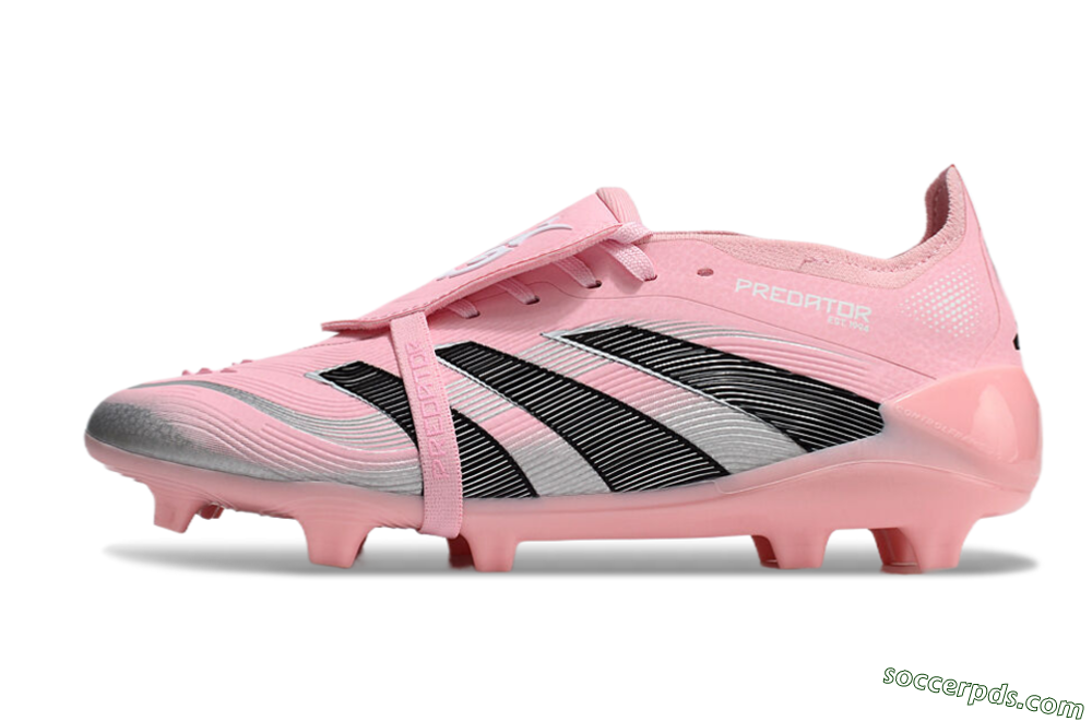 Adidas Predator Elite Foldover Tongue FG Low-Tops Football Boots - Pink/Black/Silver 2