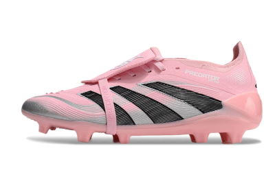 Adidas Predator Elite Foldover Tongue FG Low-Tops Football Boots - Pink/Black/Silver
