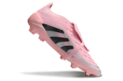Adidas Predator Elite Foldover Tongue FG Low-Tops Football Boots - Pink/Black/Silver