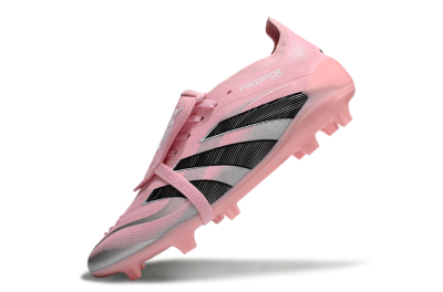 Adidas Predator Elite Foldover Tongue FG Low-Tops Football Boots - Pink/Black/Silver