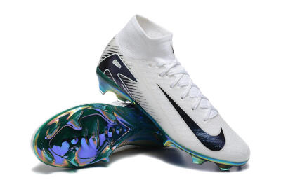 Nike Air Zoom Mercurial Superfly 10 Elite FG High-Tops Football Boots - White/Blue/Gold