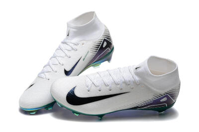 Nike Air Zoom Mercurial Superfly 10 Elite FG High-Tops Football Boots - White/Blue/Gold