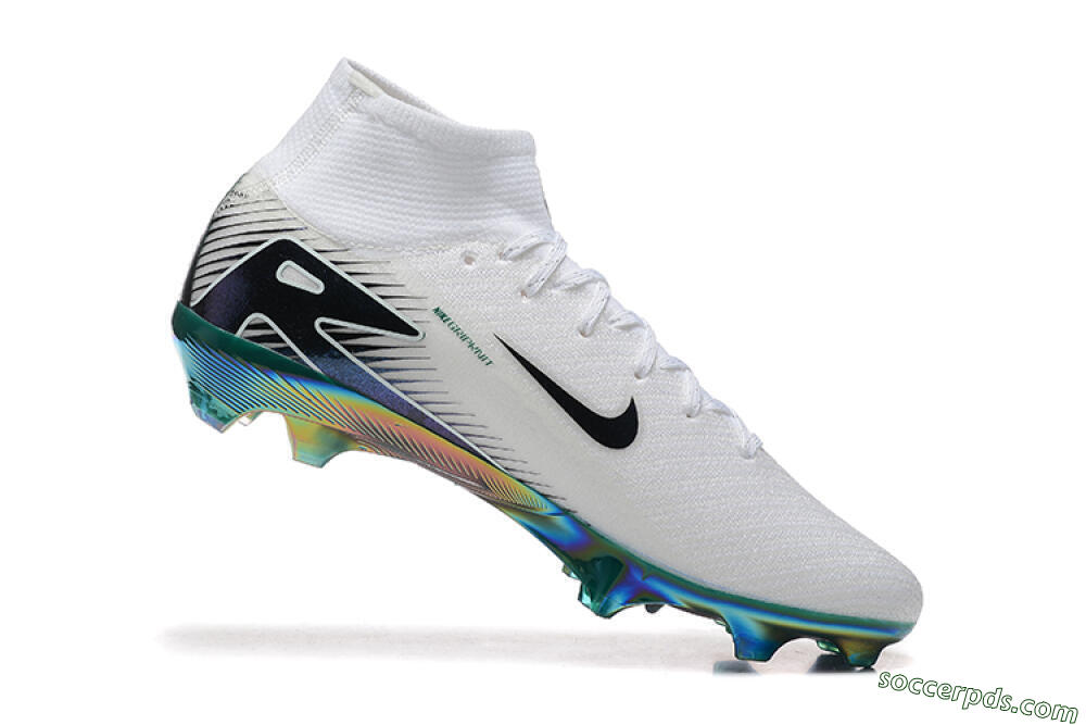 Nike Air Zoom Mercurial Superfly 10 Elite FG High-Tops Football Boots - White/Blue/Gold 7