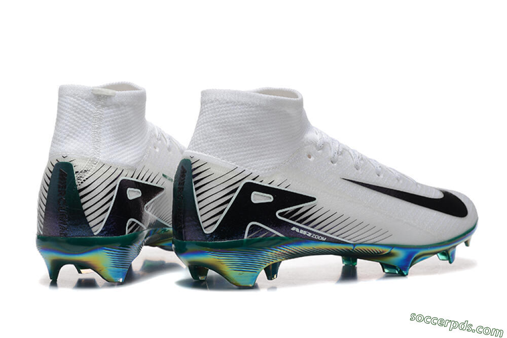 Nike Air Zoom Mercurial Superfly 10 Elite FG High-Tops Football Boots - White/Blue/Gold 9